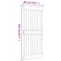 vidaXL Porta Scorrevole con Set Hardware 85x210 cm Legno Massello Pino