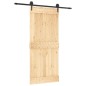 vidaXL Porta Scorrevole con Set Hardware 90x210 cm Legno Massello Pino