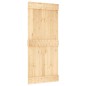 vidaXL Porta Scorrevole con Set Hardware 90x210 cm Legno Massello Pino