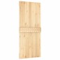 vidaXL Porta Scorrevole con Set Hardware 90x210 cm Legno Massello Pino vidaXL Porta Scorrevole con Set Hardware 90x210 cm Legno Massello Pino