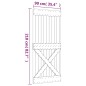 vidaXL Porta Scorrevole con Set Hardware 90x210 cm Legno Massello Pino vidaXL Porta Scorrevole con Set Hardware 90x210 cm Legno Massello Pino