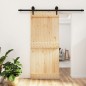 vidaXL Porta Scorrevole con Set Hardware 90x210 cm Legno Massello Pino vidaXL Porta Scorrevole con Set Hardware 90x210 cm Legno Massello Pino
