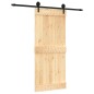 vidaXL Porta Scorrevole con Set Hardware 90x210 cm Legno Massello Pino vidaXL Porta Scorrevole con Set Hardware 90x210 cm Legno Massello Pino