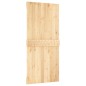 vidaXL Porta Scorrevole con Set Hardware 95x210 cm Legno Massello Pino