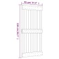 vidaXL Porta Scorrevole con Set Hardware 95x210 cm Legno Massello Pino