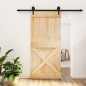 vidaXL Porta Scorrevole con Set Hardware 95x210 cm Legno Massello Pino vidaXL Porta Scorrevole con Set Hardware 95x210 cm Legno Massello Pino