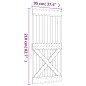 vidaXL Porta Scorrevole con Set Hardware 95x210 cm Legno Massello Pino vidaXL Porta Scorrevole con Set Hardware 95x210 cm Legno Massello Pino
