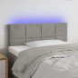 Testiera a LED Grigio Chiaro 100x5x78/88 cm in Velluto Testiera a LED Grigio Chiaro 100x5x78/88 cm in Velluto