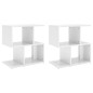 vidaXL Comodini 2 pz Bianco Lucido 50x30x51,5 cm in Truciolato vidaXL Comodini 2 pz Bianco Lucido 50x30x51,5 cm in Truciolato