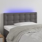 Testiera Grigio a LED 90x5x78/88 cm in Similpelle Testiera Grigio a LED 90x5x78/88 cm in Similpelle