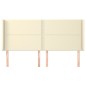Testiera ad Orecchio Crema 203x16x118/128 cm in Similpelle Testiera ad Orecchio Crema 203x16x118/128 cm in Similpelle