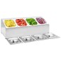 vidaXL Supporto Gastronorm con 4 Contenitori GN 1/6 in Acciaio Inox vidaXL Supporto Gastronorm con 4 Contenitori GN 1/6 in Acciaio Inox