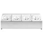 vidaXL Supporto Gastronorm con 4 Contenitori GN 1/6 in Acciaio Inox vidaXL Supporto Gastronorm con 4 Contenitori GN 1/6 in Acciaio Inox