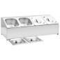 vidaXL Supporto Gastronorm con 4 Contenitori GN 1/6 in Acciaio Inox vidaXL Supporto Gastronorm con 4 Contenitori GN 1/6 in Acciaio Inox