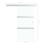 vidaXL Porta Scorrevole Fermi Vetro ESG e Alluminio Argento 90x205 cm