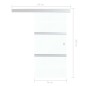 vidaXL Porta Scorrevole con Fermi in Vetro ESG e Alluminio 76x205 cm