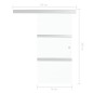vidaXL Porta Scorrevole Fermi Vetro ESG e Alluminio Argento 76x205 cm