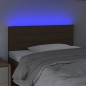 vidaXL Testiera a LED Marrone Scuro 90x5x78/88 cm in Tessuto vidaXL Testiera a LED Marrone Scuro 90x5x78/88 cm in Tessuto