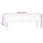 Testiera a LED Nera 180x5x78/88 cm in Tessuto Testiera a LED Nera 180x5x78/88 cm in Tessuto