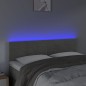 Testiera a LED Grigio Chiaro 144x5x78/88 cm in Velluto Testiera a LED Grigio Chiaro 144x5x78/88 cm in Velluto
