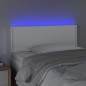 Testiera Bianca a LED 90x5x78/88 cm in Similpelle Testiera Bianca a LED 90x5x78/88 cm in Similpelle