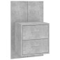 Testiera Letto con Comodini in Legno Multistrato Grigio Cemento Testiera Letto con Comodini in Legno Multistrato Grigio Cemento