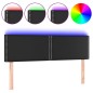 vidaXL Testiera a LED Nera 144x5x78/88 cm in Similpelle vidaXL Testiera a LED Nera 144x5x78/88 cm in Similpelle