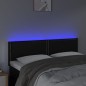 vidaXL Testiera a LED Nera 144x5x78/88 cm in Similpelle vidaXL Testiera a LED Nera 144x5x78/88 cm in Similpelle