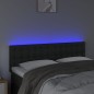 vidaXL Testiera a LED Nera 144x5x78/88 cm in Similpelle vidaXL Testiera a LED Nera 144x5x78/88 cm in Similpelle