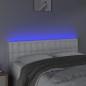 Testiera Bianca a LED 144x5x78/88 cm in Similpelle Testiera Bianca a LED 144x5x78/88 cm in Similpelle