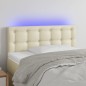 vidaXL Testiera Crema a LED 100x5x78/88 cm in Similpelle vidaXL Testiera Crema a LED 100x5x78/88 cm in Similpelle