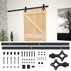 vidaXL Porta Scorrevole con Set Hardware 90x210 cm in Legno di Pino