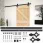 vidaXL Porta Scorrevole con Set Hardware 90x210 cm in Legno di Pino