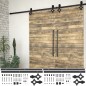 vidaXL Kit di Binari per Porte Scorrevoli 2 pz 183 cm in Acciaio Nero vidaXL Kit di Binari per Porte Scorrevoli 2 pz 183 cm in Acciaio Nero