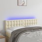 Testiera Crema a LED 144x5x78/88 cm in Similpelle Testiera Crema a LED 144x5x78/88 cm in Similpelle