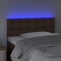 Testiera Marrone a LED 100x5x78/88 cm in Similpelle Testiera Marrone a LED 100x5x78/88 cm in Similpelle