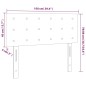 Testiera Marrone a LED 100x5x78/88 cm in Similpelle Testiera Marrone a LED 100x5x78/88 cm in Similpelle
