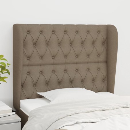 vidaXL Testiera ad Orecchio Tortora 93x23x118/128 cm in Tessuto