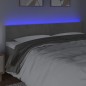 Testiera a LED Grigio Chiaro 180x5x78/88 cm in Velluto Testiera a LED Grigio Chiaro 180x5x78/88 cm in Velluto