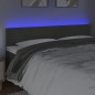 Testiera a LED Grigio Scuro 180x5x78/88 cm in Velluto Testiera a LED Grigio Scuro 180x5x78/88 cm in Velluto