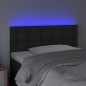 Testiera Nero a LED 90x5x78/88 cm in Similpelle Testiera Nero a LED 90x5x78/88 cm in Similpelle