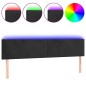 vidaXL Testiera a LED Nera 180x5x78/88 cm in Velluto vidaXL Testiera a LED Nera 180x5x78/88 cm in Velluto
