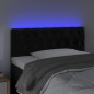 Testiera a LED Nera 90x7x78/88 cm in Velluto Testiera a LED Nera 90x7x78/88 cm in Velluto