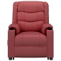 vidaXL Poltrona Alzapersona Rosso Vino Similpelle