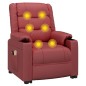 vidaXL Poltrona Alzapersona Rosso Vino Similpelle