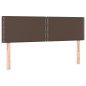 Testiera Marrone a LED 144x5x78/88 cm in Similpelle Testiera Marrone a LED 144x5x78/88 cm in Similpelle