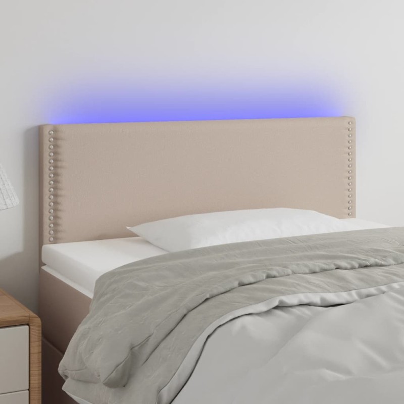 vidaXL Testiera Cappuccino a LED 90x5x78/88 cm in Similpelle vidaXL Testiera Cappuccino a LED 90x5x78/88 cm in Similpelle