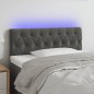 Testiera a LED Grigio Scuro 90x7x78/88 cm in Velluto Testiera a LED Grigio Scuro 90x7x78/88 cm in Velluto