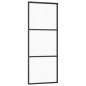 vidaXL Porta Scorrevole con Kit Montaggio Vetro ESG Alluminio 76x205cm