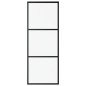 vidaXL Porta Scorrevole con Kit Montaggio Vetro ESG Alluminio 76x205cm